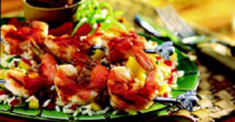 BBQ Shrimp Satay with California Fruit Chutney